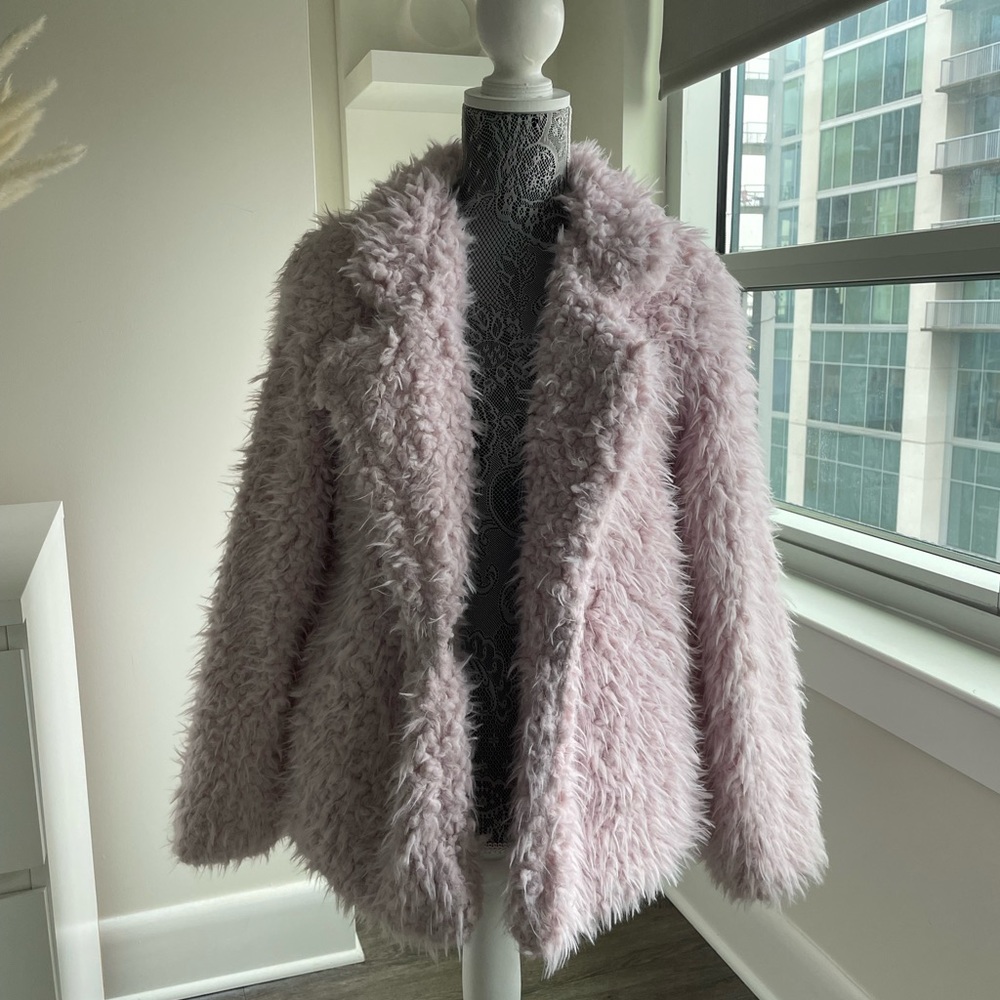 Pale Pink Fur Coat